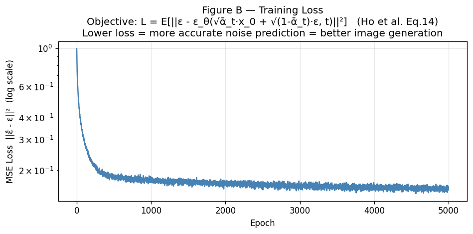 Training loss curve over epochs